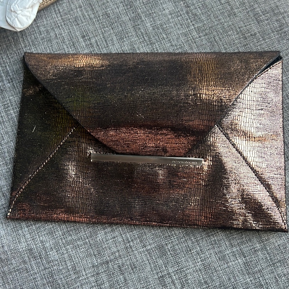 NEW! BCBGMAXAZRIA bronze Clutch